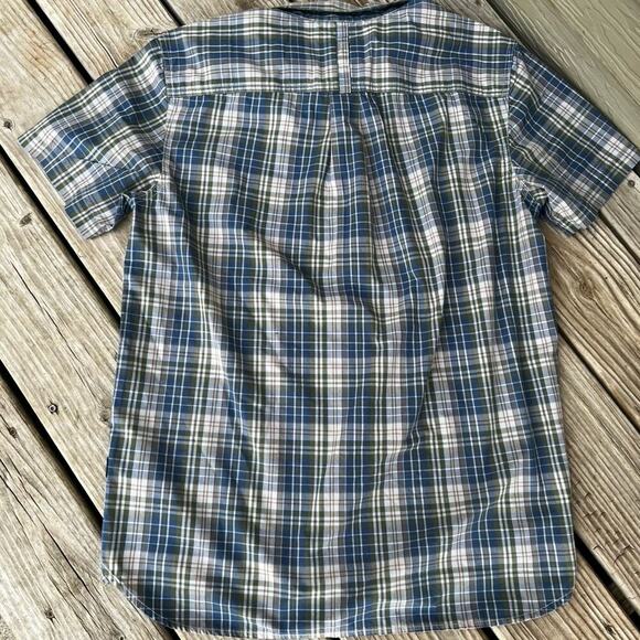 North Face men’s size L, plaid button down shirt, short sleeves - Picture 3 of 5